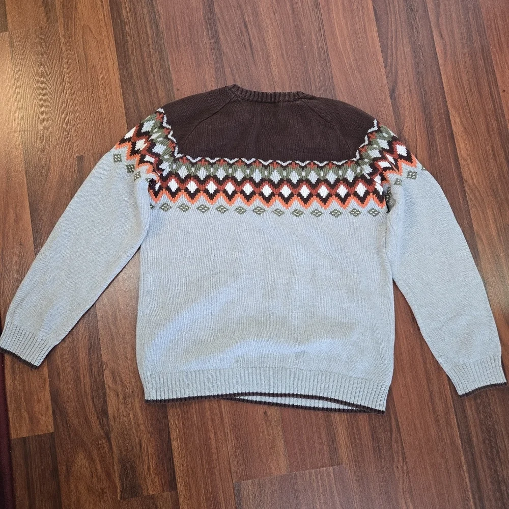 Gymboree Gray and Brown Patterned Sweater